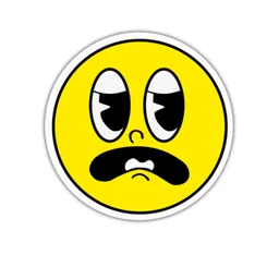 Disgusted face sticker