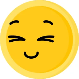 Happy squint smile sticker