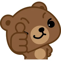 Bear thumbs up sticker