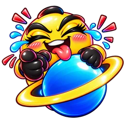 Laughing pointing sticker