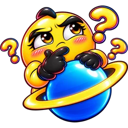 Confused wondering sticker