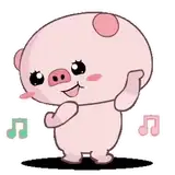 Pig happy dance sticker
