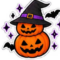 Stacked pumpkins sticker
