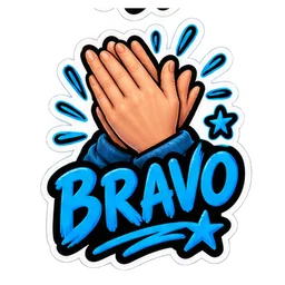 Clapping bravo sticker