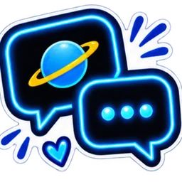 Chat bubbles typing sticker