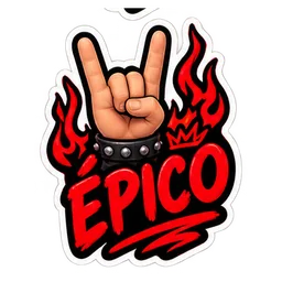 Epic rock on sticker