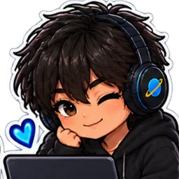 Boy winking sticker