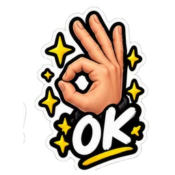 OK sign sticker