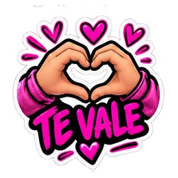 Heart hands sticker